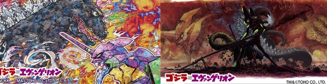 村上隆氏ら作画『ゴジラ対エヴァンゲリオン』nanacoカードが予約開始